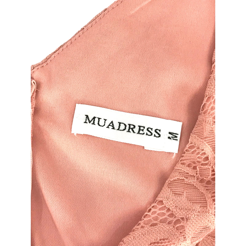 Muadress Muted Coral V Neck Sleeveless Fit and Flare Hi Low Cocktail Dress Med - Picture 7 of 13